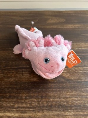 Wild Republic Axolotl Wrist Hugger Snap Bracelet Plush Toy 10” NEW