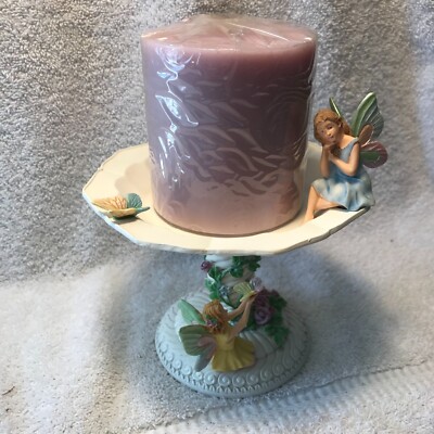 Vintage Avon 2003 Gift Collection Enchanted Fairy Candle and Holder