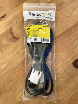 StarTech 3.05 M / 10 ft DVI-D Dual Link Cable, Male to Male, 25 pin, NEW
