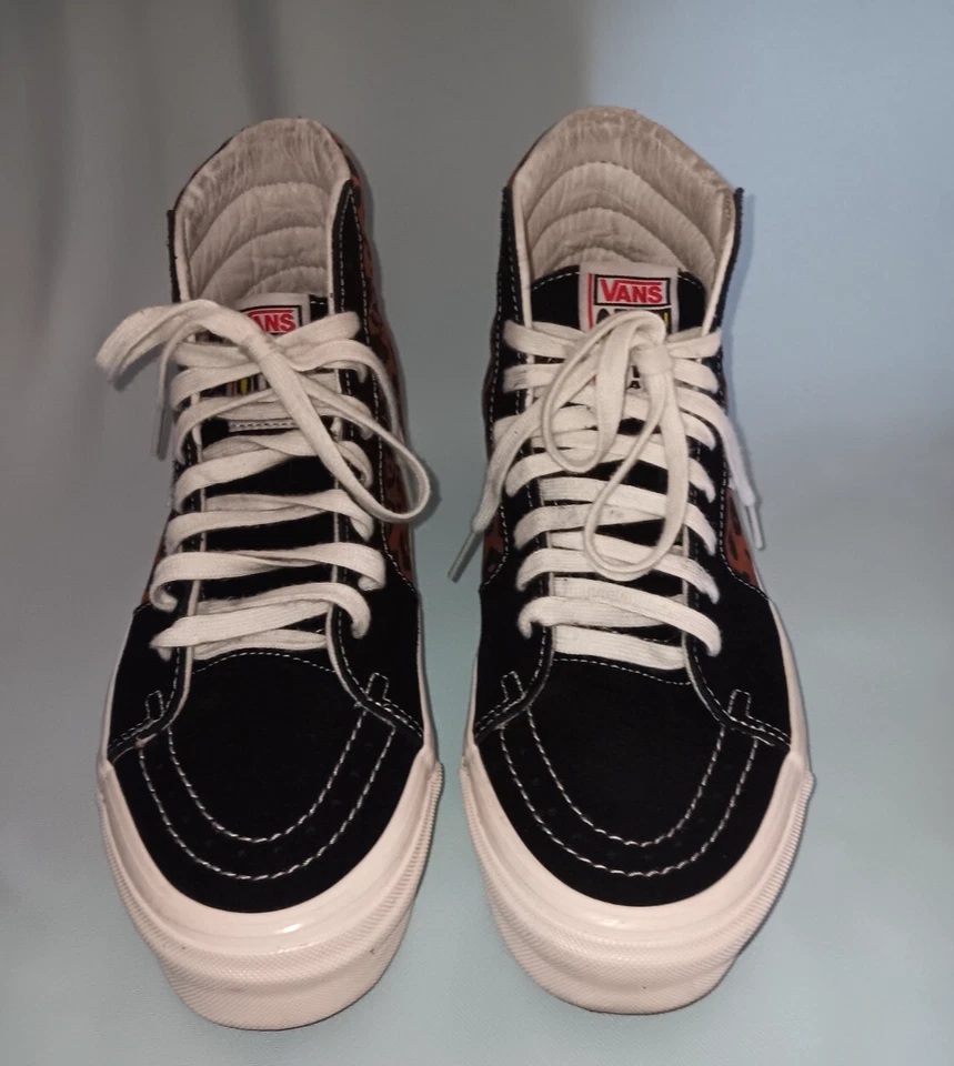 Vans Hi Leopardo Mujer Talla 10.5 Zapatos Tenis Leopardo Estampado Animal Atlético Foto 3 de 4