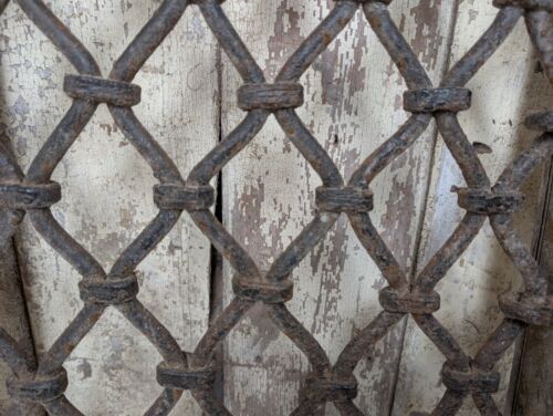 RECLAIMED ANTIQUE HARDWOOD & METAL JALI AIR WINDOW / IDEAL MIRROR PROJECT M2058 - Picture 9 of 14