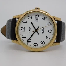 Timex Indiglo Genuine Leather Quartz Analog Men's Watch New Battery
