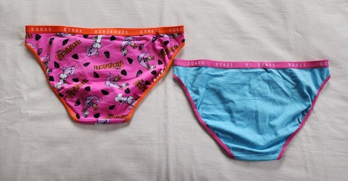 Bonds x The Flintstones UWJ32W UL9 Girls Hipster Bikini Brief 2 Pack Size 8/10 - Picture 5 of 5