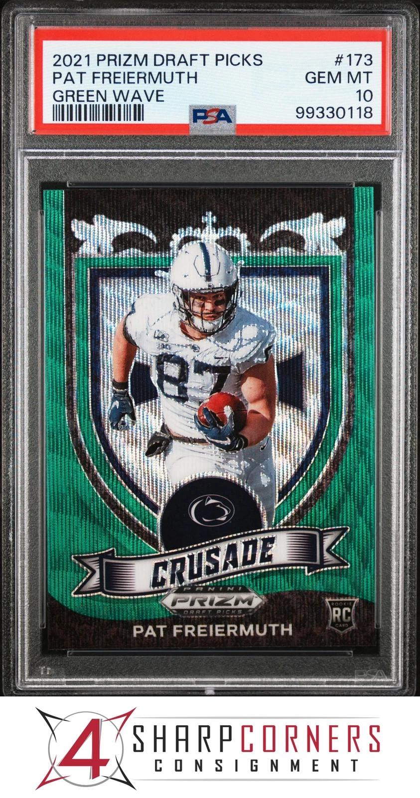 Pat Freiermuth Panini Prizm Draft Picks #173 Green Wave