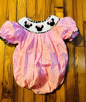 minnie mouse smocked bubble