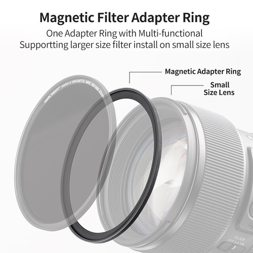 K&F Concept 55mm-77mm Magnetic Lens Filter Adapter Ring - Picture 2 of 6