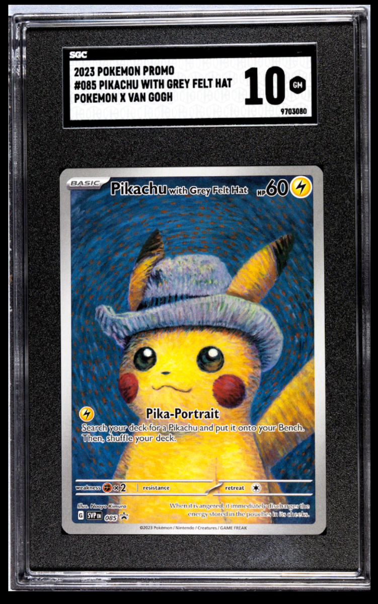 2023 Pokemon Promo Pikachu with Grey Felt Hat Pokemon X Van
