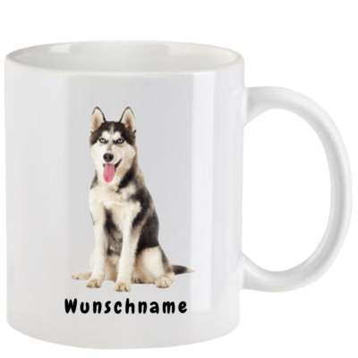 Tasse mit Husky - mit oder ohne Wunschname - 10 Motive