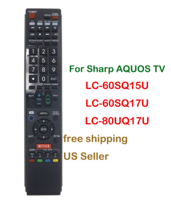 Replace Remote Control fit for Sharp AQUOS TV LC-60SQ15U LC-60SQ17U LC-80UQ17U