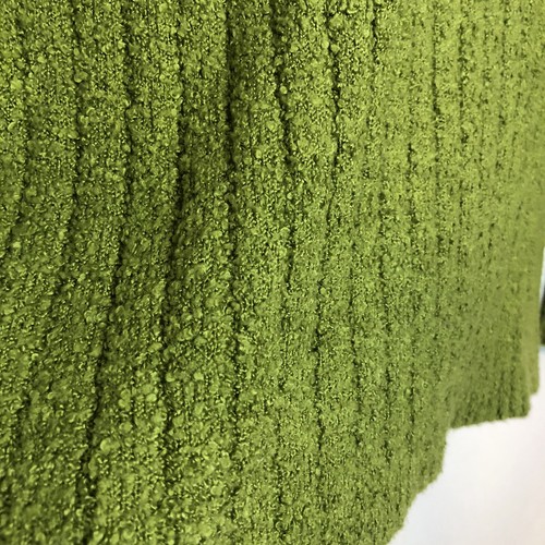 Alberto Makali Ribbed Chartreuse Lime Green Sweater Women’s Large Shawl Collar - 第 7/9 張圖片