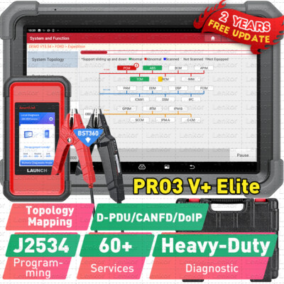 2025 LAUNCH X431 PRO3S+ ELITE PRO5 Car Diagnostic Tool J2534 Programming Coding