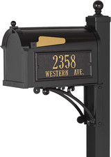 Deluxe Black Mailbox Package - Stylish Durable Home Mail Solution