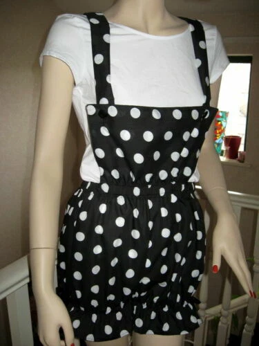 Black Spotted Shorts for Women