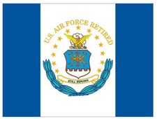 United States Air Force Retired Military Flag Sticker Decal F586