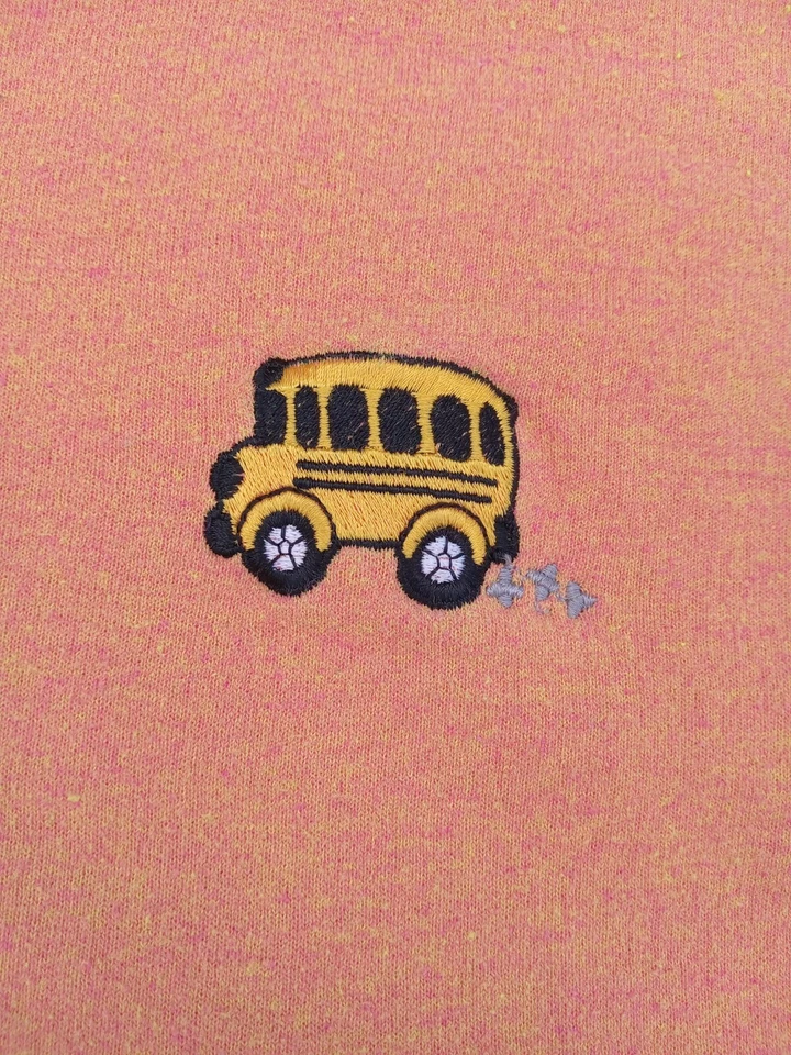 School Bus Hoodie Driver LARGE n BoNuS Heavy Blend Womens  Zip L Embroidered R50 - Image 2 of 4
