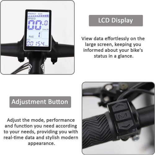 E-Bike 24V 36V 48V 60V M5 LCD Vertical Display Power Speed Meter Control Panel - Picture 5 of 21