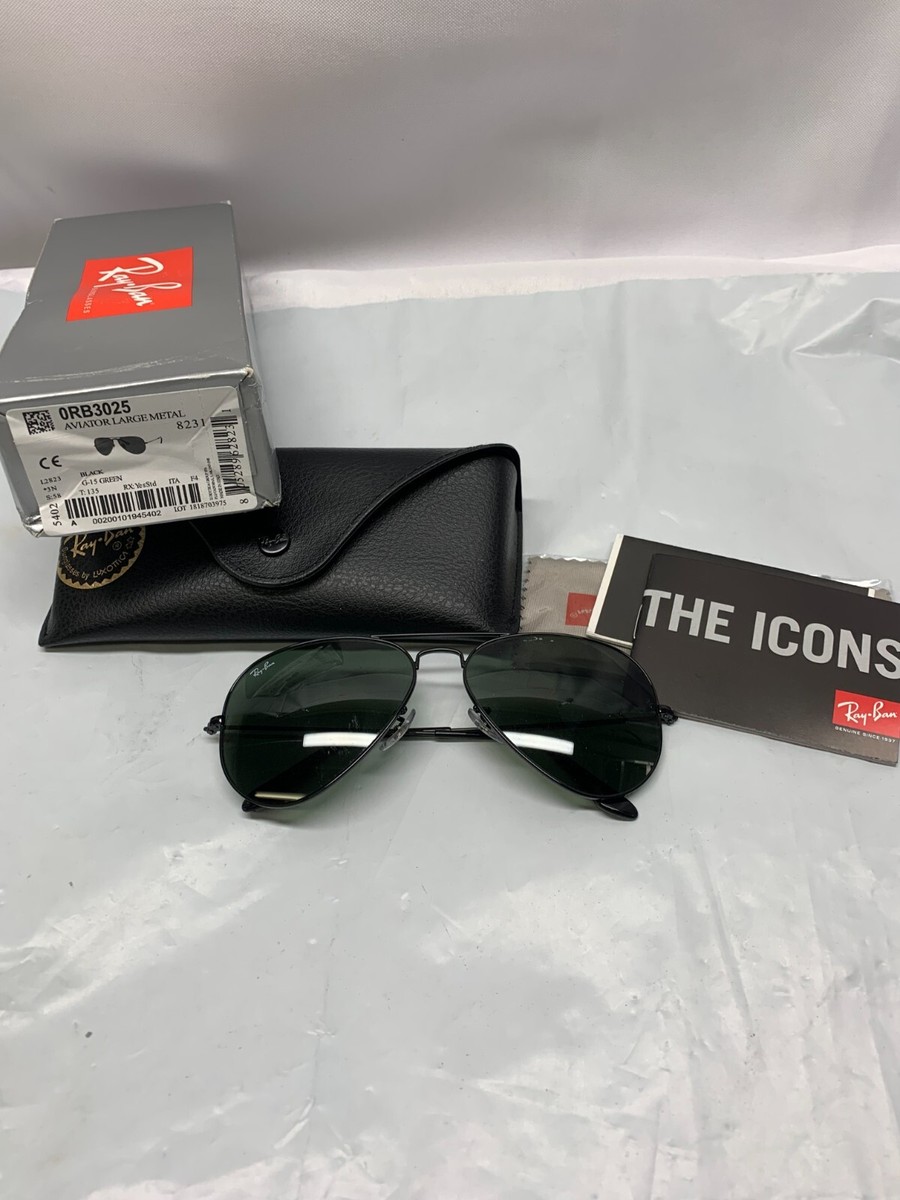 Total Black Ray Ban The Icons Aviator Ray-Ban 0RB3025 Mens Black G