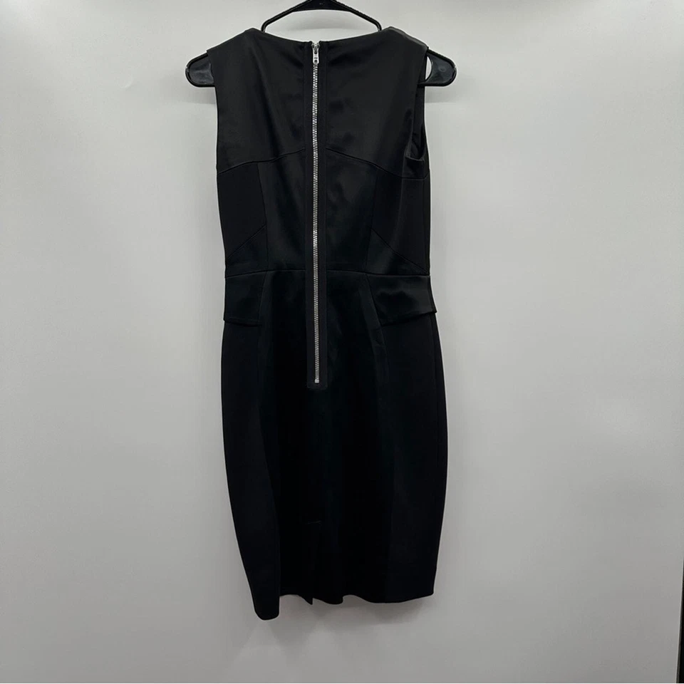 Mini Vestido Jax Negro Sin Mangas Corte Cóctel Noche Vaina Talla 4 Foto 4 de 4