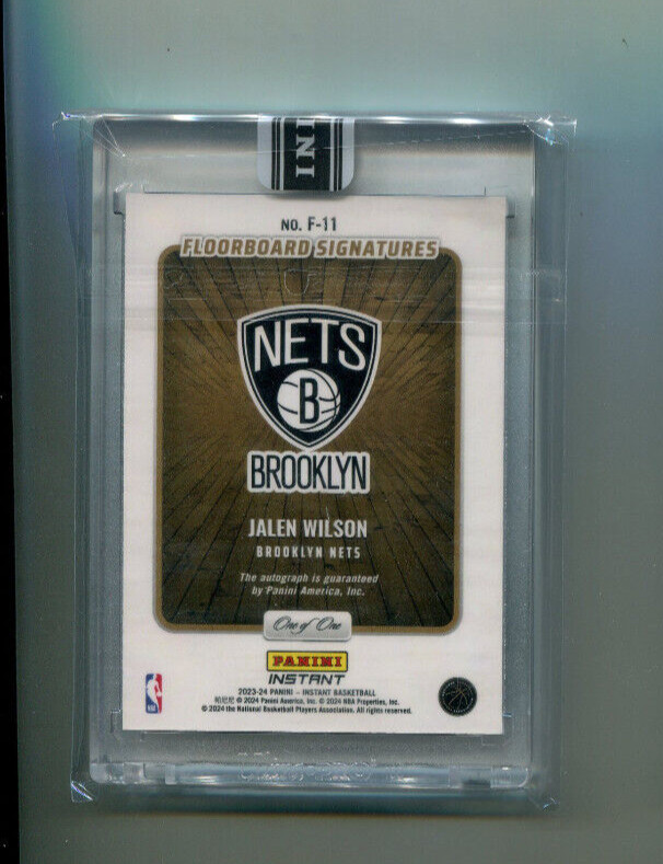 2024 Panini Instant Floorboard Signatures Black Jalen Wilson Rookie Auto 1/1 view 2