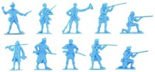 Accurate Militia 1 - 10 54mm unpainted toy soldiers - sky blue very low stock