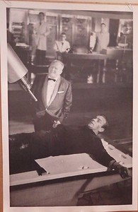 Sean Connery James Bond Vs. Auric Goldfinger 24x36" Laser Scene 1964 B/W Poster