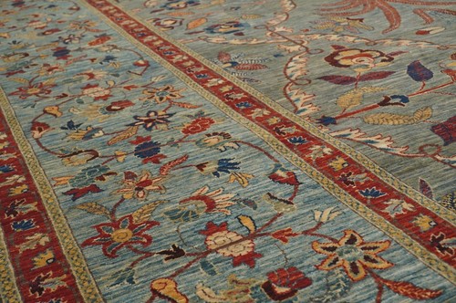 12 x 18 ft Green Serapi Afghan Hand Knotted Wool Traditional Oriental Rug - Picture 18 of 20