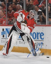 Chicago Blackhawks Anton Forsberg Signed Autographed 8x10 Photo COA A