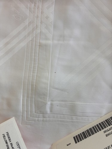 PRATESI LUXURY Boudoir Pillow Sham Case Federa 12x16 NEW White Made In Italy x 2 - Picture 8 of 12