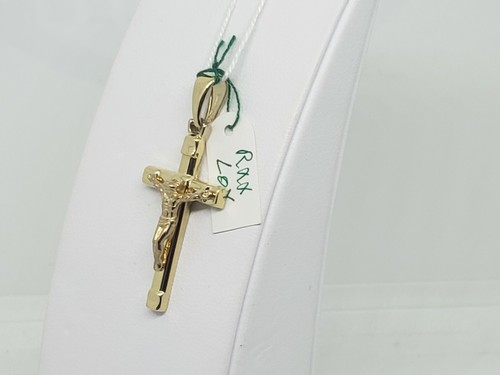 CIONDOLO CROCIFISSO- CROCE SACRA ORO GIALLO 18KT 750 2,6 GRAMMI (5246) - Foto 2 di 6