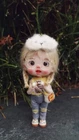 OB11 Upper Teeth Clay Head 5-6" Movable Eyes OOAK from Miao Chun + Wig + GSC