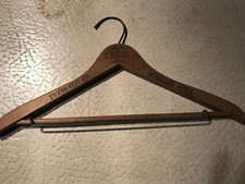 Vintage Wooden Clothes Hanger Curlee Clothes Evans Clo. Co.-Schaller, Iowa