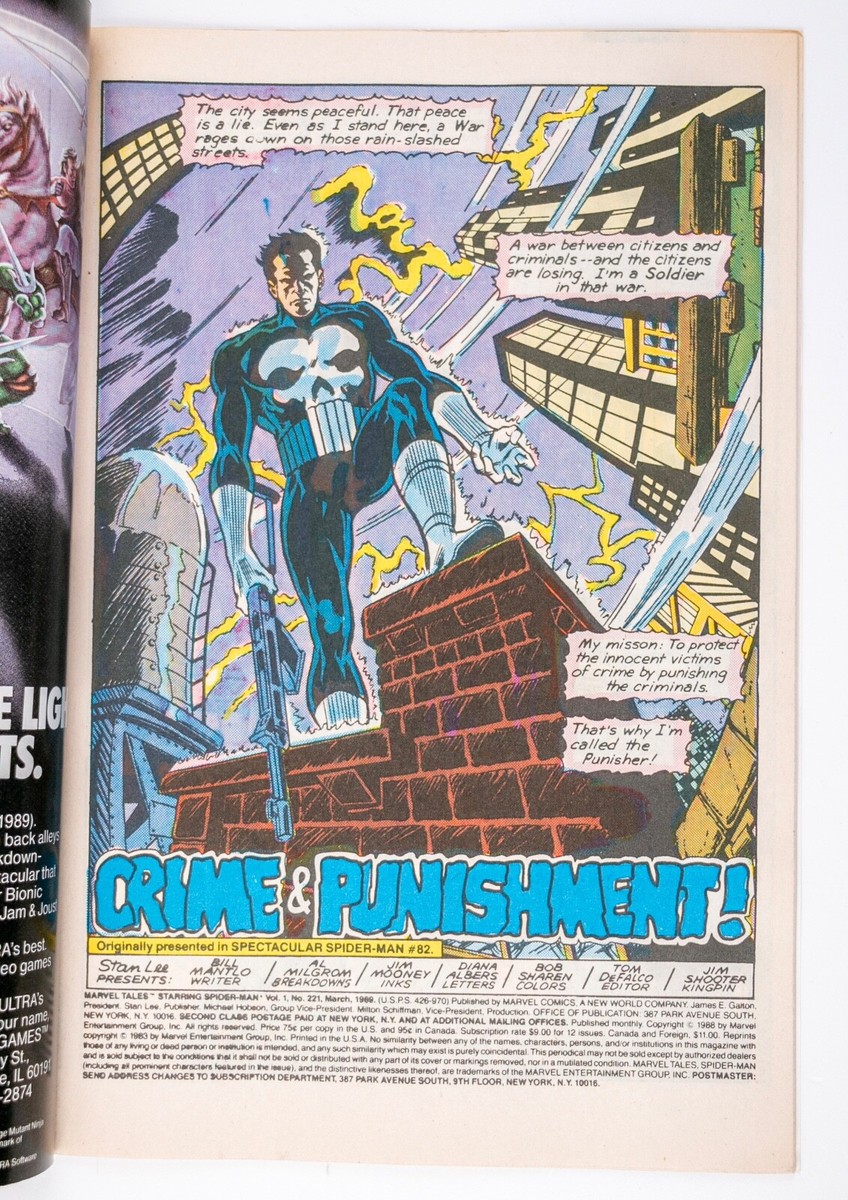 Marvel Tales #221 (1989) Spider-Man, Punisher, Kingpin Reprint