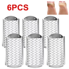 6PC Foot File Callus Remover Replacement Blades Pedicure Steel Big Hole Scrubber