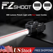 Pistol Handgun Red Laser Sight Flashlight Rechargeable For Glock Picatinny Rails