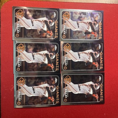 2024 Topps Chrome Patrick Bailey 6 Card Lot - San Francisco Giants