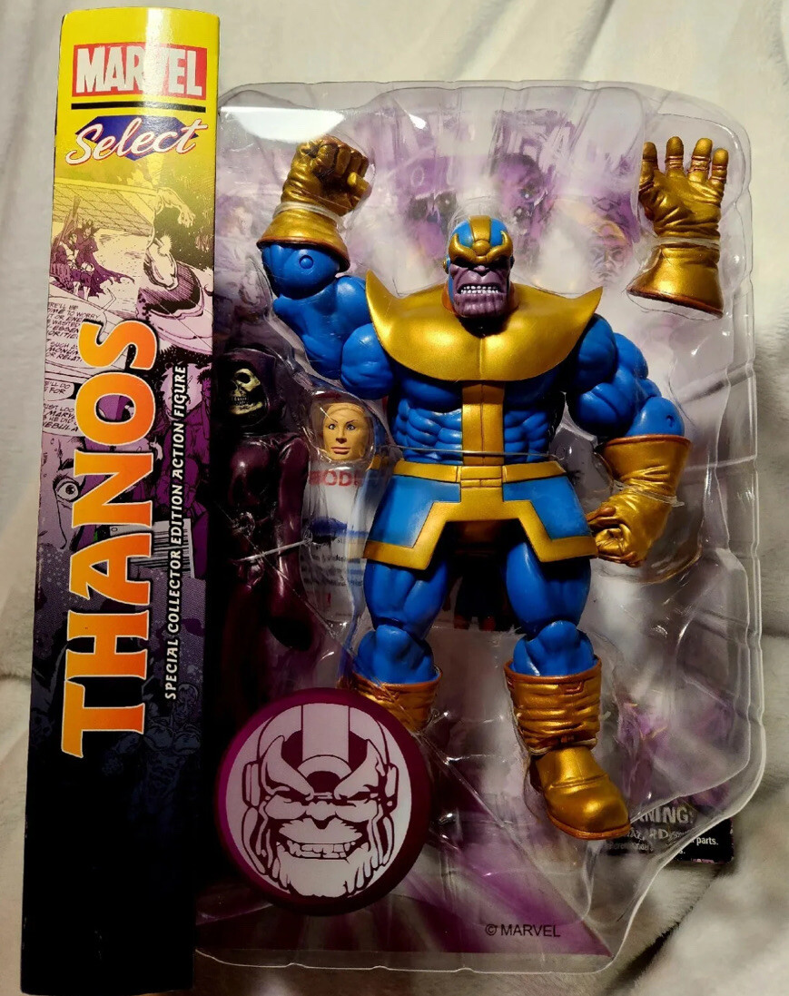 Diamond Select Toys Marvel Select Thanos Action Figure Box Damage See Pics - Main Image