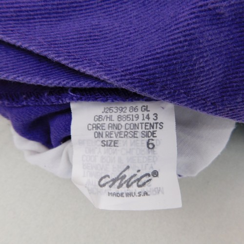 2pc Lot Vintage 90s Chic Kids Denim Shorts Girls Size 6 Pink & Purple #2073 - Picture 15 of 16