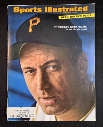 Vintage 1966 Sports Illustrated Pittsburgh Pirates Harry Walker Cover