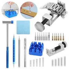 41pc Metal Adjustable Watch Band Strap Bracelet Link Pin Remover Repair Tool Kit