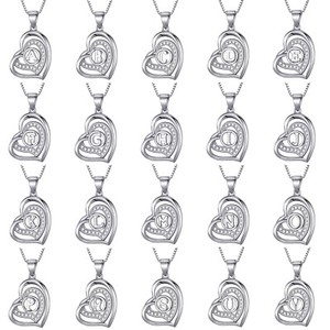 kette buchstabe herz silber