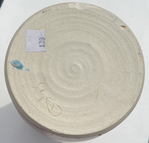 Handgefertigte glasierte Kunst Keramik Ton Vase handgeworfen 8,75""x4,25"" Künstler initialisiert - Bild 12 von 15