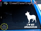 I Love My Australian Cattle Dog - Vinyl Decal Sticker / Color Choice - High Qual