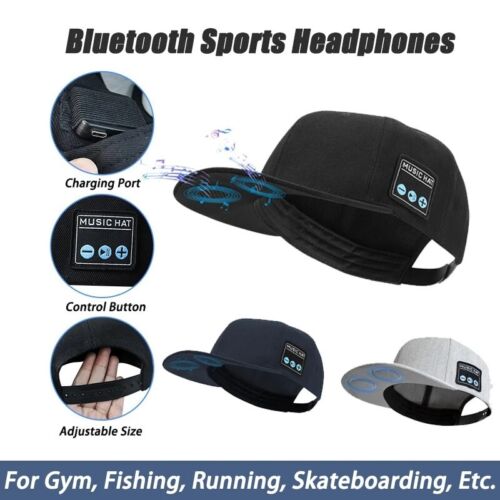 Hat Bluetooth with Speaker Music Wireless Smart Baseball Cap Fashion Waterproof - Picture 1 of 11