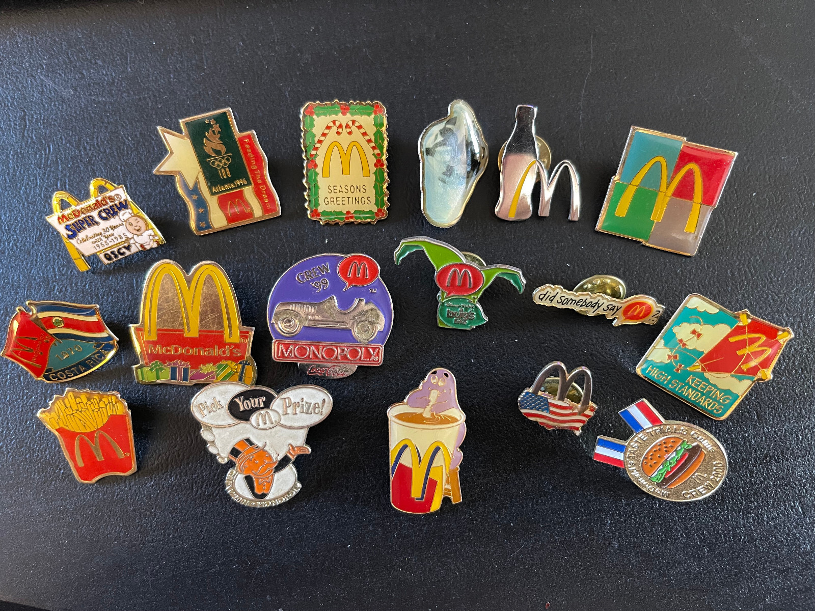 McDonald's Advertising Lapel Pins, LOT Of 17 Vintage Pins, Collectable