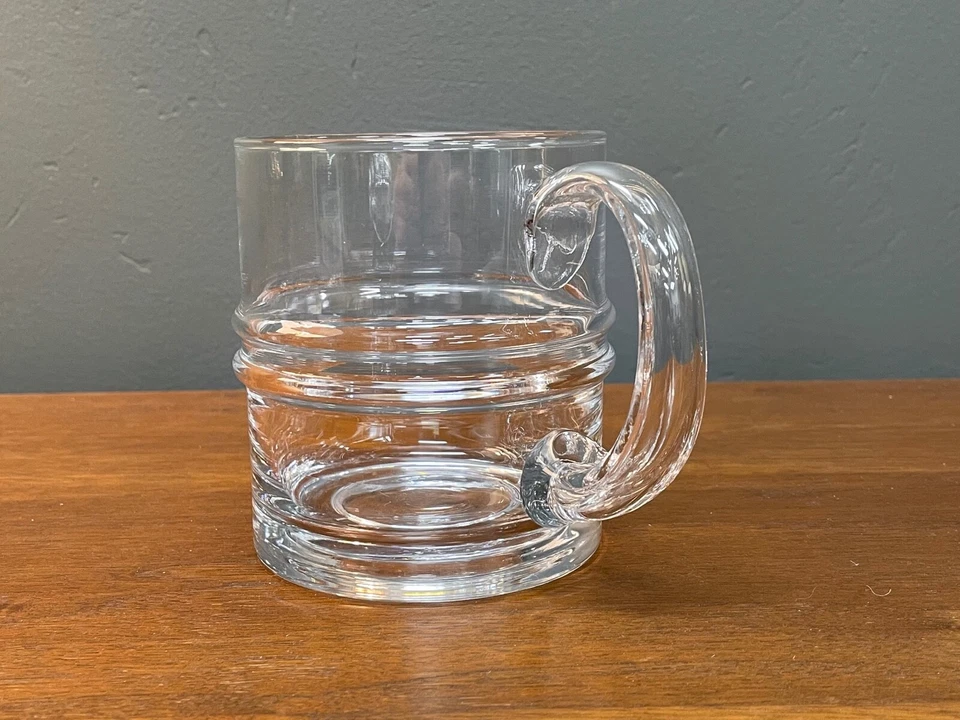 Vintage Set of (6) Iittala "Pisararengas" Large Ripple Beer Mugs Glasses Finland - Image 4 of 4