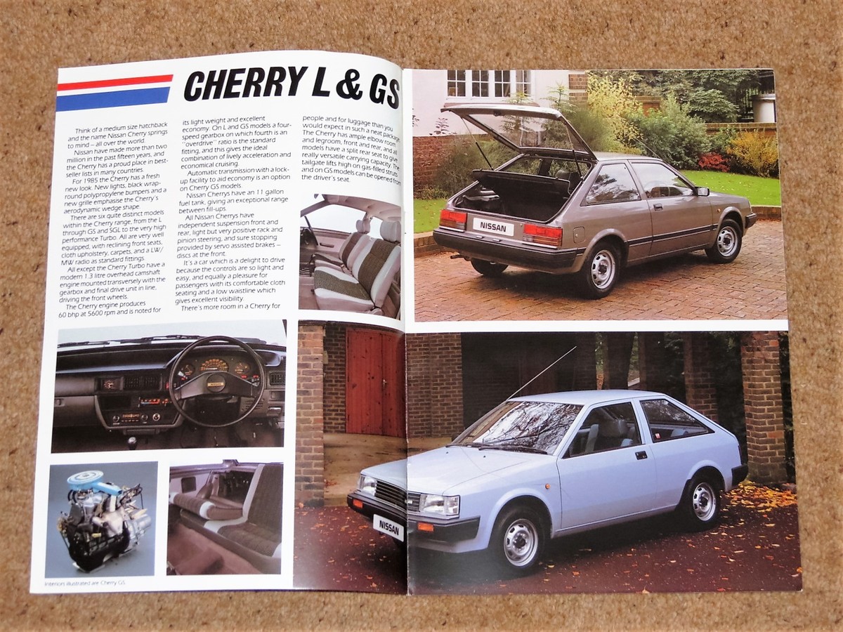 1985 NISSAN CHERRY Sales Brochure - Turbo ZX SGL GS - Excellent