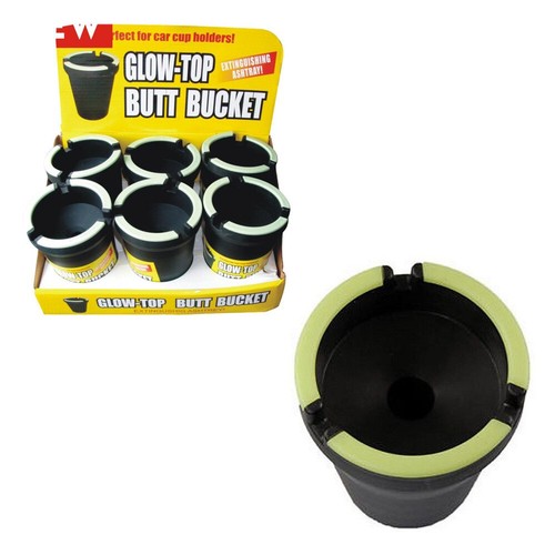 Glow Top Butt Bucket Car Cigarette Ashtray Odor Remover Glow In The Dark Cup New - 第 1/1 張圖片