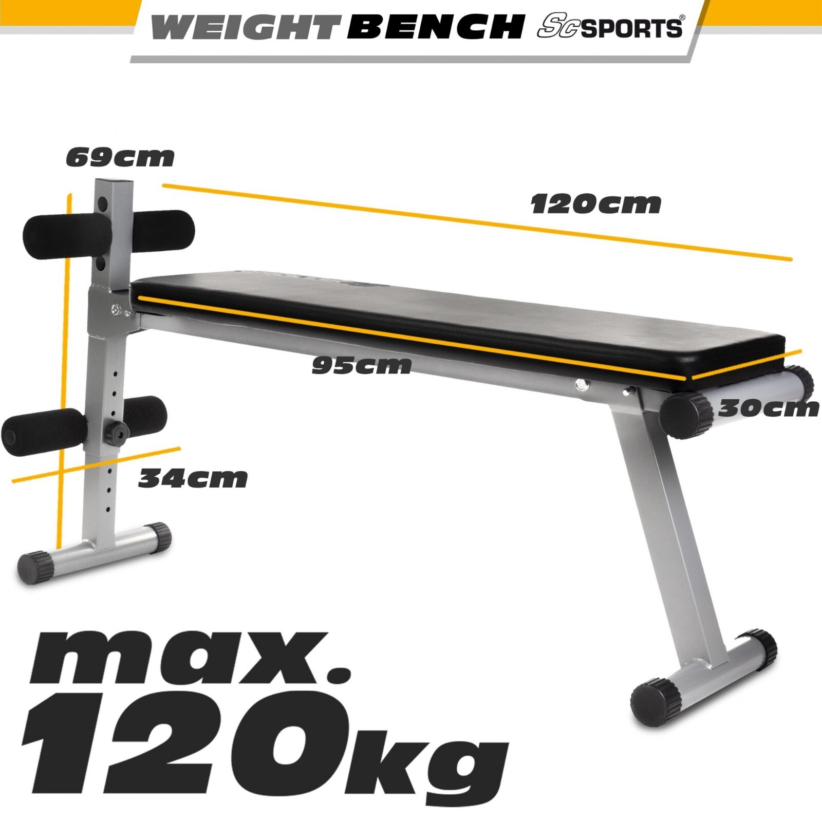 Banc de musculation pour appartement pliable et compact de ScSPORTS