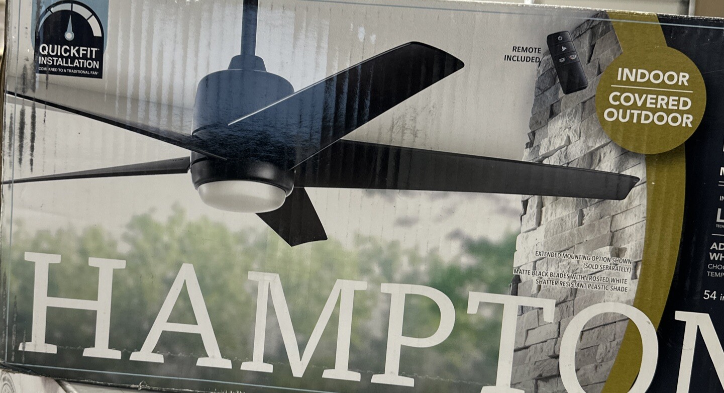 Hampton Bay Mena 54 in. White Color Changing Integrated LED Indoor