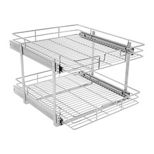 2-Tier Cabinet Pull Out Shelve Kitchen Cabinet Pull Out Cabinet Drawer Organizer